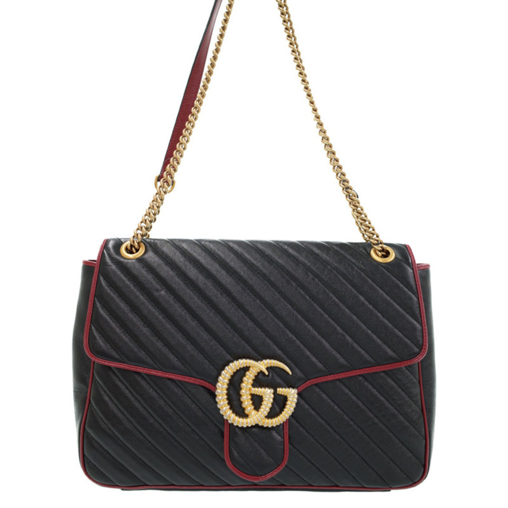 Gucci GG Marmont Chain Shoulder Bag Leather